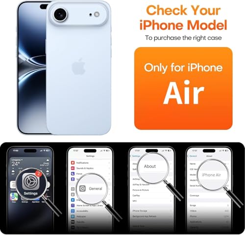 Image of IQShield My-View Privacy Screen Protector Tempered Glass Guard for iPhone Air, 9H Hardness, 2-Way Anti-Spy, Case Friendly [1 Pack]