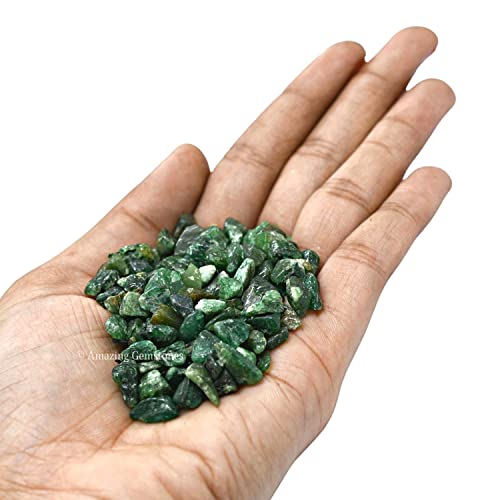 Image of Green Aventurine Crystal Chips Aquarium Gravel Rocks - Green Aventurine Chips Bulk Fish Tank Gravel, Small Tumbled Stone Chips and Tiny Crystals for Decoration (Natural AAA Grade Gemstones)