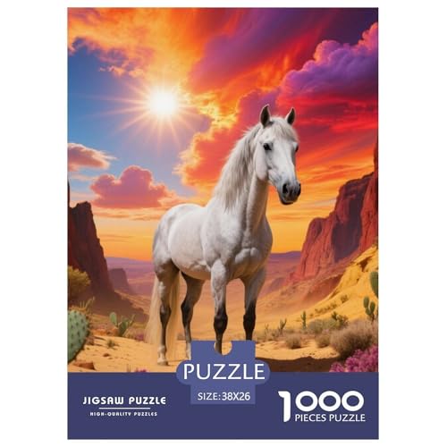 Marengo, Puzzle Mit 1000 Teilen, Fördert Logisches Denken Und Entspannung, Geeignet Als Dekoration Oder Geschenk, Ab 12 Jahren,Pferd, 38x26cm/1000pcs