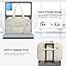 G4Free Expandable Duffle Bag for Travel Weekender Overnight Carry On Tote Duffel Bags for Men Women (Beige)