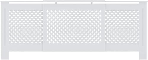 Miniatura 175 de 2 piezas de MDF para el hogar, calentador de sala de estar, soporte lateral para calefacción, cubierta de radiador, estante de gabinete de