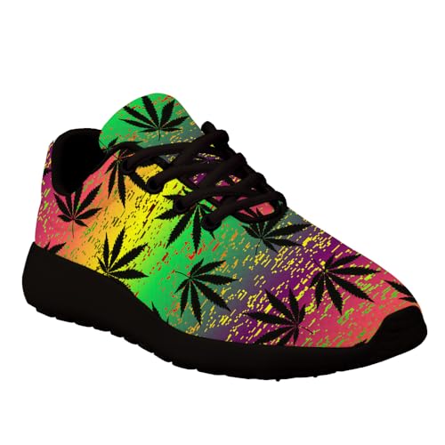 Men Women Marijuana Sneakers Pot Leaf Weed Shoes Comfortable Running Walking Tennis Shoes3