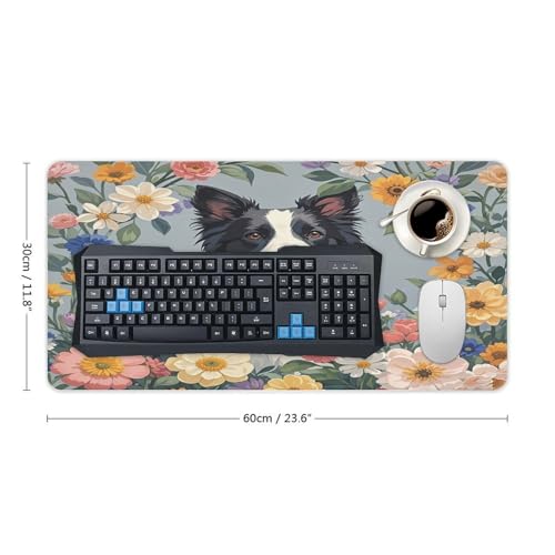 Alfombrilla para escritorio Border Collie Florals grande miniatura 2