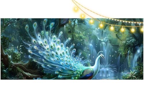Peinture diamant paon pour sublimer votre décoration murale maison avec ce kit complet 5D DIY