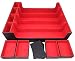 Produktbild docsmagic.de Premium 4-Row Trading Card Storage Box Black/Red + Trays & Divider - MTG PKM YGO - Aufbewahrungsbox Schwarz/Rot