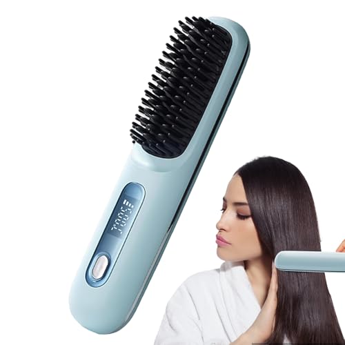 Brosse lisseuse sans fil idéale pour vos retouches coiffure voyage