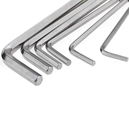 Musiclily Basic Metric Size 1.5-6mm 8Pcs Guitar Bass Hex Allen Wrench Adjustment Set including Key Ring for Guitar Repair Nickel - Image 3