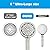 CyberWater 6 Inch Filtered Shower Head with Handheld Brushed Nickel, 6 Modes Showerheads with Stainless Steel Hose and Bracket, Hard Water Filter Mineral Beads to Remove Chlorine and Harmful Substance