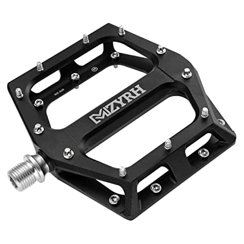 MZ326 (Black) MZYRH Mountain Bike Pedals MTB Pedals Aluminum Alloy Bicycle Pedals 9/16" Sealed Bearing Lightweight Platform for Road Mountain BMX MTB Bike Cover