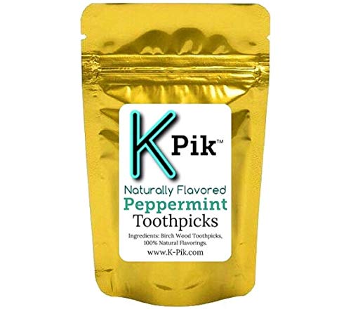 K-Pik Peppermint Flavored Toothpicks 100ct Resealable Pouch