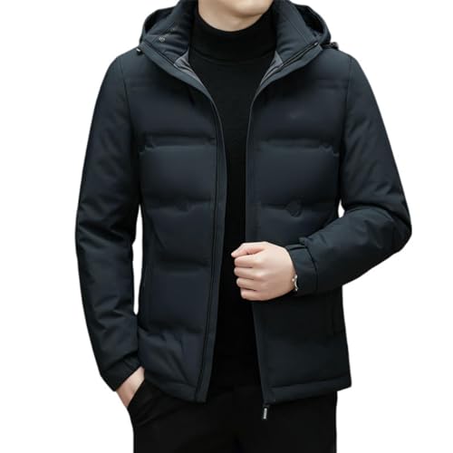Veste courte à capuche pour homme doudoune décontractée automne hiver chaude