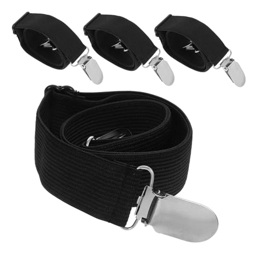 Zerodeko 4pcs Adjustable Bed Sheet Fasteners Elastic Clips for Mattress Covers Compatibility Easy Installation Stylish Design Sturdy Materials for Neat Bedding