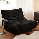 Fireside Eck-Sitzsack-Stuhl, bequemes rahmenloses Bodensofa mit hochelastischem Schaumstoff für Wohnzimmer, Schlafzimmer, Büro