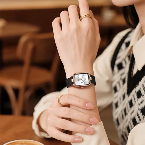 Image of OLEVS Watch for Women Analog Quartz Original Womens Watch Fashion Ultra Thin Minimalist Silicone Strap Waterproof Slim Watches for Ladies