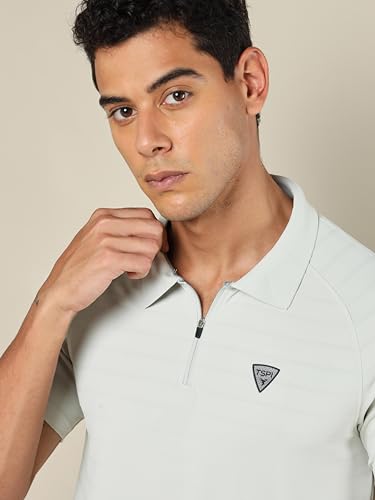 Image of TECHNOSPORT Men's Polyester Slim Fit Polo T-Shirt - (P691 P) Pack of 1