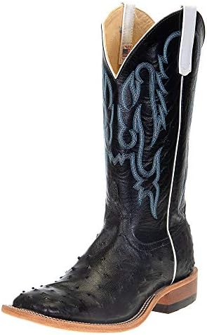 Anderson Bean Men's Black Full Quill Ostrich 13" Black Kidskin To...