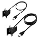 BeneStellar for Fitbit Alta Charger with Reset Button,2-Pack 1ft+3ft Replacement Charging Cable Cradle Dock Adapter for Fitbit Alta Fitness Wristband (Black)