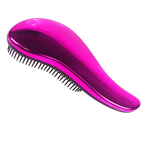 Detangling Brush - No More Tangle for All Hair Types, Wet or Dry, For All Ages (Red)
