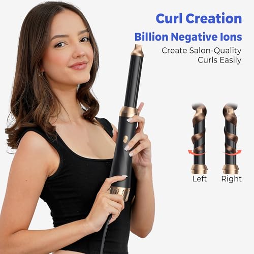 Image of 5 in 1 Blow Dryer Brush, Negative Ion Hair Dryer Brush Set Upgrade Hot Air Brush Air Styler Curling Wrap Air Curler, Curling Iron Hair Styling Tools As A Gift for Straight /Curl /Drying /Smoothing
