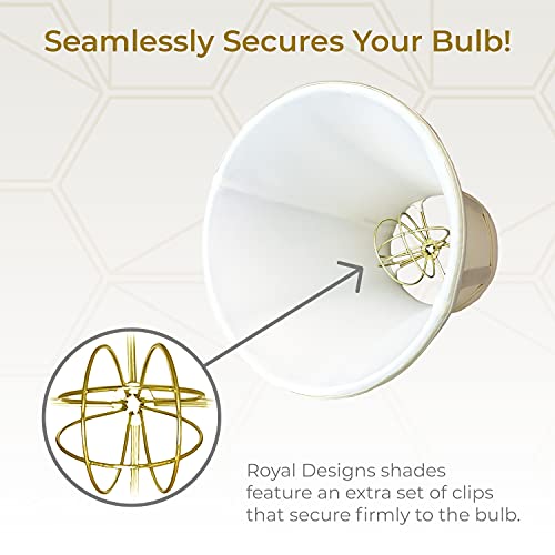 Image of Royal Designs, Inc. BSO-704RC-7BG True Bell Basic Lamp Shade with Round Clip, 3.75 x 7 x 6.75, Beige
