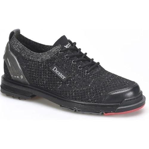 Dexter Women's The 9 Knit ST Bowling Shoes (for Right and Left Handed Bowlers. Women's Shoe Sizing) - Black/Silver 6.5