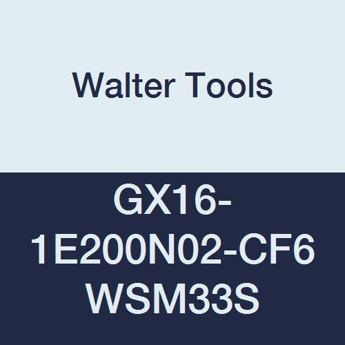 GX16-1E200N02-CF6 WSM33S Carbide Tiger-Tec Grooving Indexable Turning Insert, 0.008" Corner Radius, 0.079" Thick (Pack of 10)