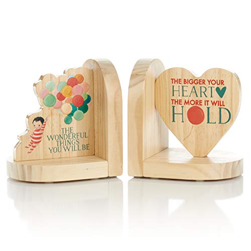KIDS PREFERRED The Wonderful Things Wooden Bookends for Baby Books