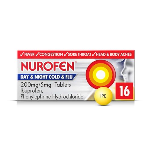 Nurofen Day & Night Cold & Flu Relief 200mg/5mg Tablets Ibuprofen, Pack Of 16