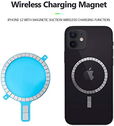 Mag Safe Case Magnet Sticker XZC Strong Magnetic Wireless Charging Magnet Mag Safe Sticker Magnet Circle for iPhone 12 Pro Max 12 Mini 11 Xs Xr 8 Mobile Phone Case (2 Pcs)