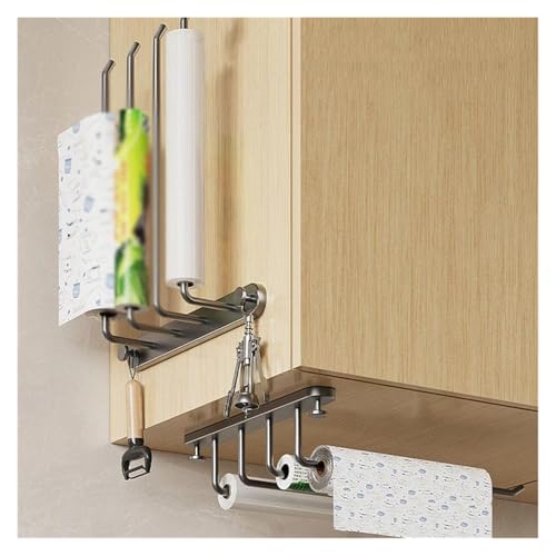 Portarrollos de papel cocina vertical y horizontal en metal rígido 6