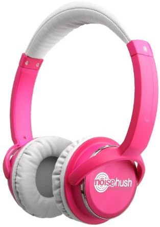 NoiseHush NX26-11951 3.5mm Stereo Headphones with In Line Mic - Dark Pink