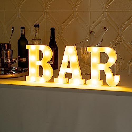 Image of Restaurantware Illumify 6.3 x 1.2 x 8.7 Inch Light Up Letter 1 Durable Marquee LED Light - Letter B Touchproof White Plastic Party Light Keyhole Slot For Parties Weddings Or Special Events