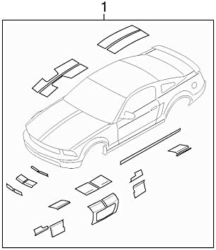 Ford 7R3Z-6320000-MC - DECAL - STRIPE