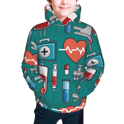 Medical Elements Kid Hoodies Boys Sweatshirts Girls Pullover with Pocket3