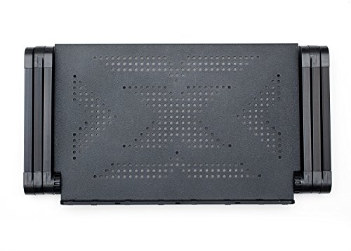 Executive Office Solutions Portable Adjustable Vented Laptop Desk/Stand/Table Notebook MacBook Ergonomic TV Bed Lap Stand Up Sitting with Pad Side Mount - Black (X3) - Thumbnail 3