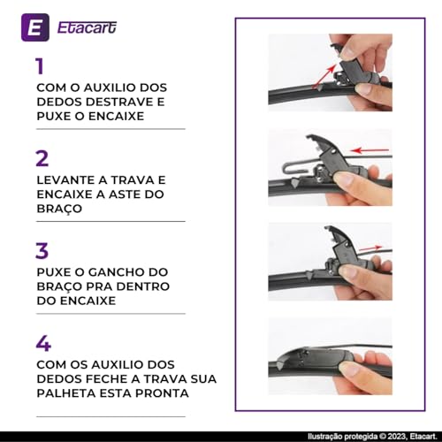 Kit Palheta Limpador Para-brisa Novo Ford Ka 2015 Á 2022