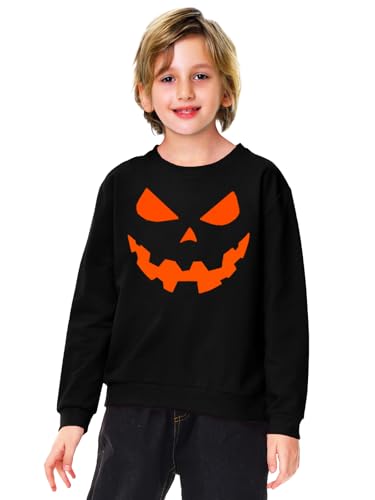 Image of Remimi Kids Halloween Sweatshirt Long Sleeve Thanksgiving Tops 3-14 Years