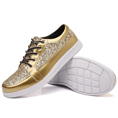 Trsorini Mens Glitter Shoes Sparkly Sneakers Fashion Bling Sequin Shiny Comfort Men Shoes3