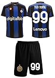 Inter 2021 Offizielles Trikot und Shorts für Erwachsene, Jungen, Name und Nummer (L Erwachsene)