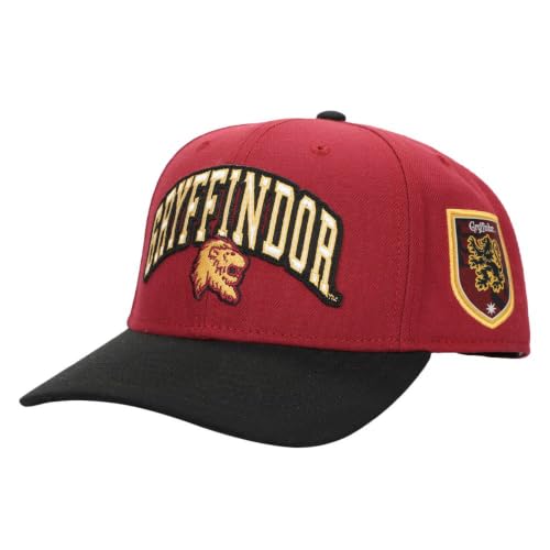 Image of Harry Potter Gryffindor Varsity Woven Label Adult Snapback Cap Red