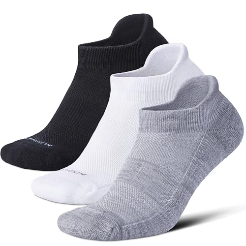 LEVSOX Ankle Compression Socks for Women and Men, Bamboo Viscose Low Cut Cushioned Athletic Running Socks