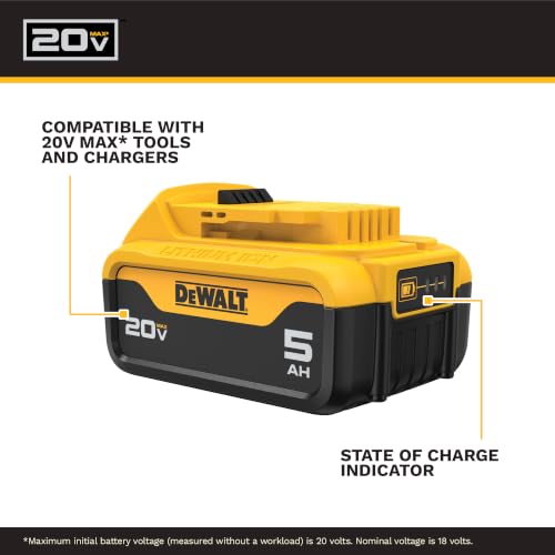 Image of DEWALT 20V MAX Lithium-Ion Battery 2-Pack and Charger, 5.0 Ah, Battery Starter Kit (DCB205-2c)