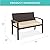 Best Choice Products Outdoor Bench 2-Person Wicker Garden Patio Benches Seating Furniture for Backyard, Porch w/Seat Cushion, 700lb Capacity - Brown/Tan