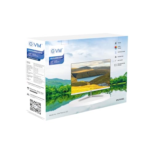 Image of EVM Plasma S270 27 inch Full HD IPS Monitor - 100Hz, Frameless Design, FreeSync, Flicker-Free, Wall Mount Support-3-year-warranty Plasma LED