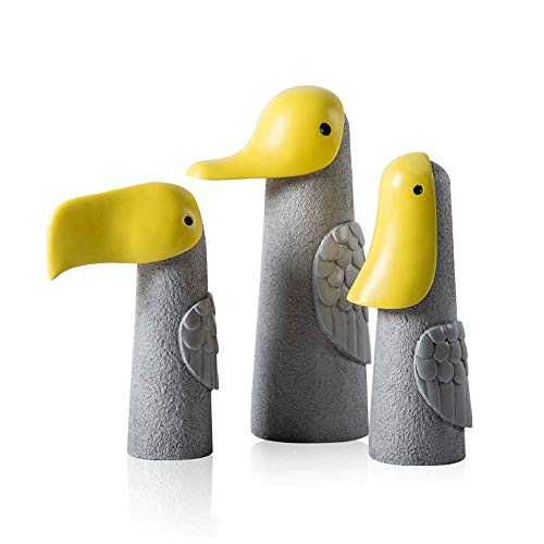 Toucan en résine pour décoration maison sur une étagère de bureau ou un buffet moderne