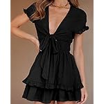 PRETTYGARDEN-Womens-2023-Summer-Swing-Mini-Dress-Tie-Front-V-Neck-Short-Sleeve-Ruffle-Layer-A-Line-Short-Dress