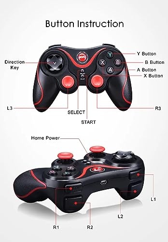 ENTWINO X3 Game Controller Wireless/Bluetooth Gamepad Gaming Console, PC, Android TV Set, Android Media Box, D-Input & X-Input Mode for Windows System 3 414QpKUyHuL