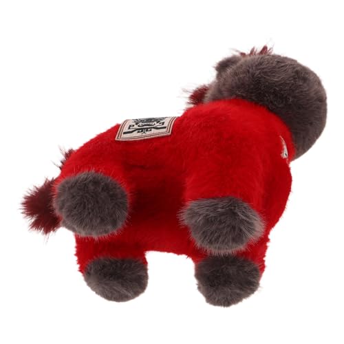 Peluche Cheval Rouge de 35 cm pour une décoration de table festive réussie