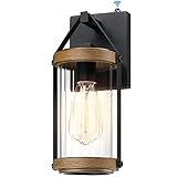 LONEDRUID Dusk to Dawn Sensor Outdoor Wall Sconce Lighting Anti-Rust Exterior Porch Light Fixtures F