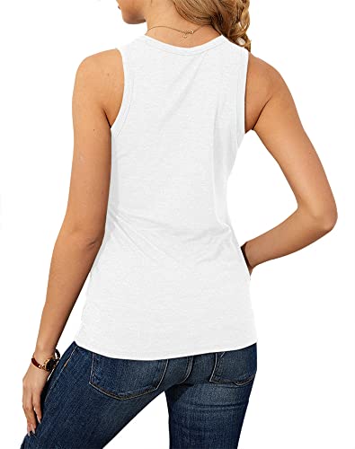Langwyqu Womens' Crewneck Sleeveless Summer Casual Loose Fit Basic Shirts4